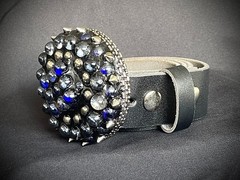 “Perpetual Motion” Belt Buckle 3 1/8” Round Industrial OOAK Darren McNeese