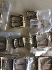 Lot of Belt Buckles Assorted Sizes All Metal Different Finishes (17 total) Craft