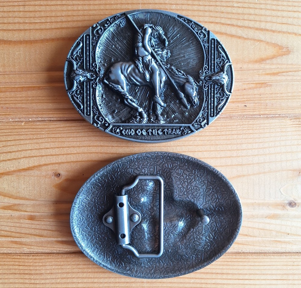End of the Trail Western Country Belt Buckle Rodeo
