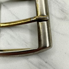 Vintage Silver Gold Tone Simple Rectangle Belt Buckle Fits 1.75&Prime; Belt