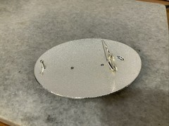 large dice belt buckle Sliver