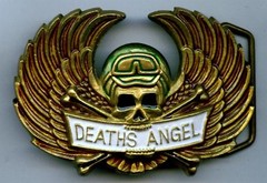 Belt buckle buckle skull death skull wings biker motorcycle
