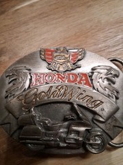HONDA belt buckle motorcycle WESTERN cowboy. GOLD WING