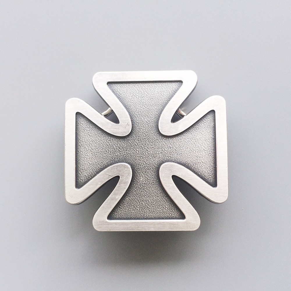 Vintage Silver Cross Belt Buckle Gurtelschnalle Boucle de ceinture