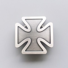 Vintage Silver Cross Belt Buckle Gurtelschnalle Boucle de ceinture