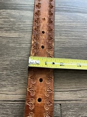 Initial Tennessee UT Monogram Western Cowboy Women Orange Sequin Belt / Buckle