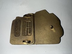 XTek Mining Products Belt Buckle DynaBuckle Limited Edition Solid Brass 1982