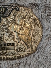 Montana Silversmiths Cowboy Up Bull Riders Only Western Belt Buckle