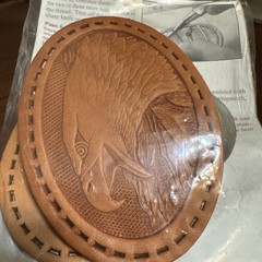 BSA Leatherwork Crafts American Bald Eagle Belt Buckle Kit Made In USA Scouts