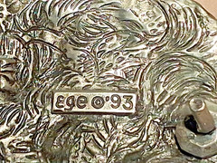 Vintage EGE Metal Western Rodeo Belt Buckle 1992 Made In USA