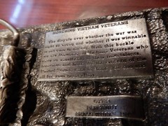 VINTAGE 1983 MILITARY VIETNAM VETERAN BELT BUCKLE NEW 3 1/2 X 2 1/8 INCHES
