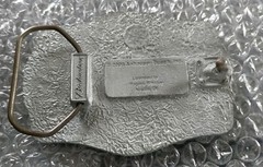 BUDWEISER BEER DRAFT HORSES SLEIGH COLORED PICTURE LICENSED BELT BUCKLE 2006