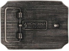 Montana Silversmiths Attitude Patriot Bull Rider Flag Western Belt Buckle