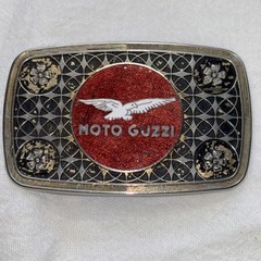 MOTO GUZZI MOTORCYCLE BELT BUCKLE-Vintage