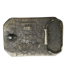VTG Great American Buckle Co. Enameled Metal Deer Belt Buckle Serial Number 520