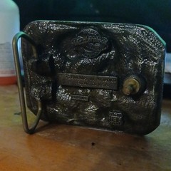 Metal WELDER Belt Buckle Silver Western