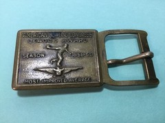 1950&rsquo;s Belt Buckle American Bowling Congress League Award Prize Most Improved