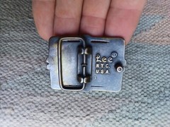 Lee Jeans Since 1950 Made In USA Belt Buckle N.Y.C. New York City 2&Prime; × 1.5&Prime;
