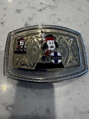 Vtg Atchison Topeka & Santa Fe Railroad ATSF Chico Gold Silver Belt Buckle BHN