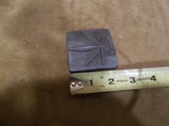Men&rsquo;s Marijuana Belt Buckle for 1.5 Belt Jamaican Stamped on Bottom