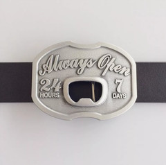 Western Men Zinc alloy Leather Belt Buckle Silver Number Shape Pattern