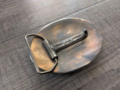 Vintage 1973 James Lind PRARIE STATES LEATHER GUILD Belt Buckle Wyoming Studio