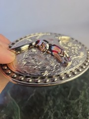 Vintage Western Longhorn Bull Cow Skull Belt Buckle – Silver Chrome Rodeo Cowboy