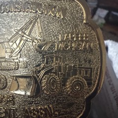 Historical Construction Equipment Show Belt Buckle Limited Edition Embossed 1998