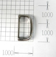 Solid Brass Belt Buckle Loop Rounded – Brushed Finish – New – Fits 1&Prime; w Belt