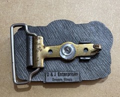 D&J Enterprises UMWA 100 Year Anniversary 1890-1990 No.2 Silver Belt Buckle