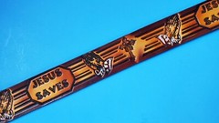 JESUS SAVES Religious Theme Leather Belt & FAITH Leather Buckle – All Sizes