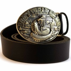 Don&rsquo;t Tread on Me belt buckle, Historical American flag, solid brass belt buckle