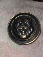 Vintage Jaguar Belt Buckle 2 1/2 Across Brass Great Condition Made In USA