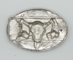 Men&rsquo;s Silver Western Raging Bull Belt Buckle | American Cowboy Vintage Buckle
