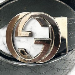 GUCCI Pre-Owned Men&rsquo;S Belt Gg Shima Leather 80 90Cm
