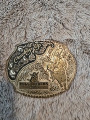 Montana Silversmiths Cowboy Up Bull Riders Only Western Belt Buckle