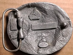 Vintage 90s Siskiyou Eagle Western Cowboy Belt Buckle Pewter 1990 USA