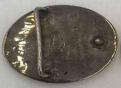 Vintage Sail Boat Belt Buckles Solid Brass Leather 24K G. Fin. & Silver Finish