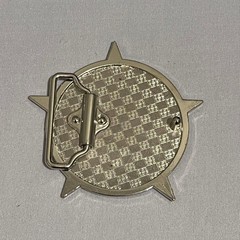 Star Belt Buckle Unbranded Silver Black Ivory Enamel Metal Western Accessory