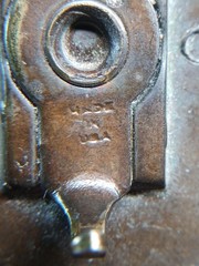 Vintage BERT Leather Inlay Brass Tone Belt Buckle Made USA