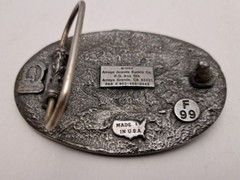 Arroyo Grande Buckle Co Buffalo Bison Pewter Belt Buckle 1992 USA