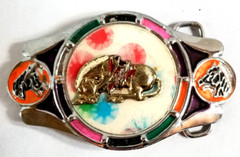 VTG 1970 Imperial Hebillas Belt Buckle Mexico Western Rodeo Horse Bucking Bronco