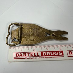 Vintage 1980 &lsquo;Electrician&rsquo; Pliers Solid Brass Belt Buckle 6130