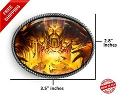 Wizard Belt Buckle – Magic Witchcraft Warlock Sorcerer Handmade Buckle – 745