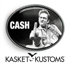 Johnny Cash Belt Buckle – Man in Black Handmade Silver Artisan Accessory – 499