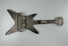 Vintage Electric Guitar Belt Buckle VEECE USA Music Instrument Black Buckle