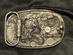 1984 Bergamot Brass Works Motorcycle Belt Buckle N149 Vintage Made in USA