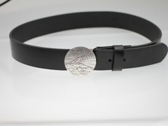 Round graphic belt buckle silver buckle removable buckle removable belt up to 4 cm