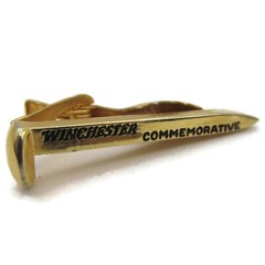 Vintage Winchester Commemorative Railroad Spike Tie Clip Bar Gold Tone Men&rsquo;s