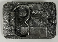 VTG Siskiyou Buckle Co. Wapiti Elk Family Belt Buckle 1982 Silver Pewter